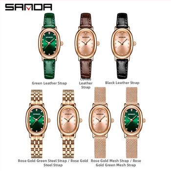 Γυναικείο ρολόι Sanda, διασυνοριακό, hot-selling, κομψό, οβάλ, ευέλικτο, μοντέρνο, αδιάβροχο, γυναικείο ρολόι χονδρικής