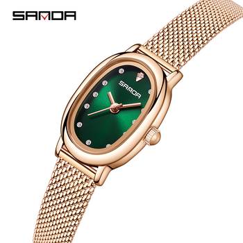 Γυναικείο ρολόι Sanda, διασυνοριακό, hot-selling, κομψό, οβάλ, ευέλικτο, μοντέρνο, αδιάβροχο, γυναικείο ρολόι χονδρικής