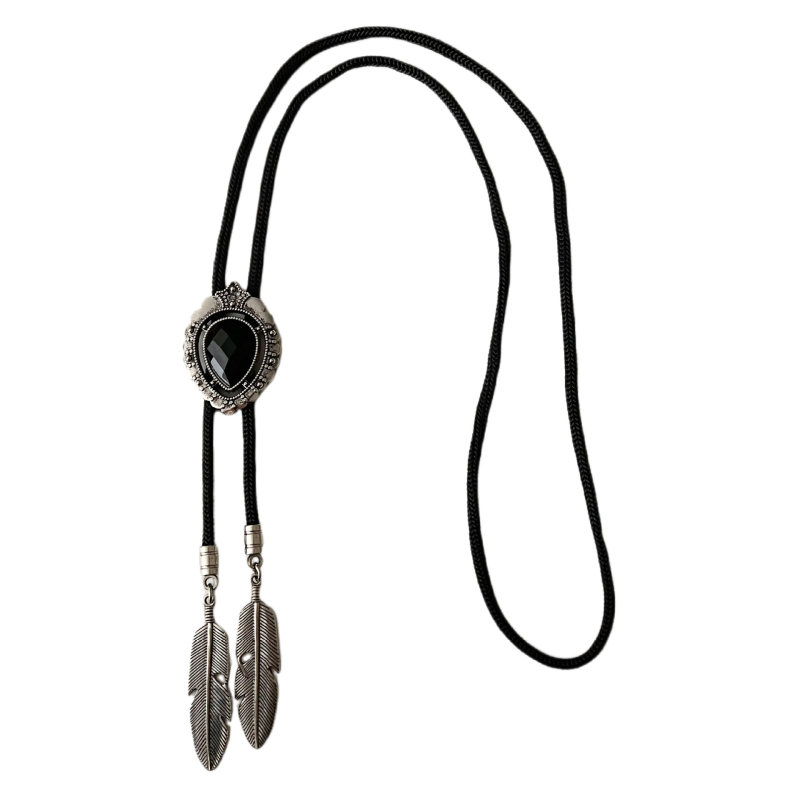 Cravată vintage în stil vechi cu picătură de apă, din denim, casual, cu guler polo, cu frânghie, neutră, cu guler cu fundă și flori