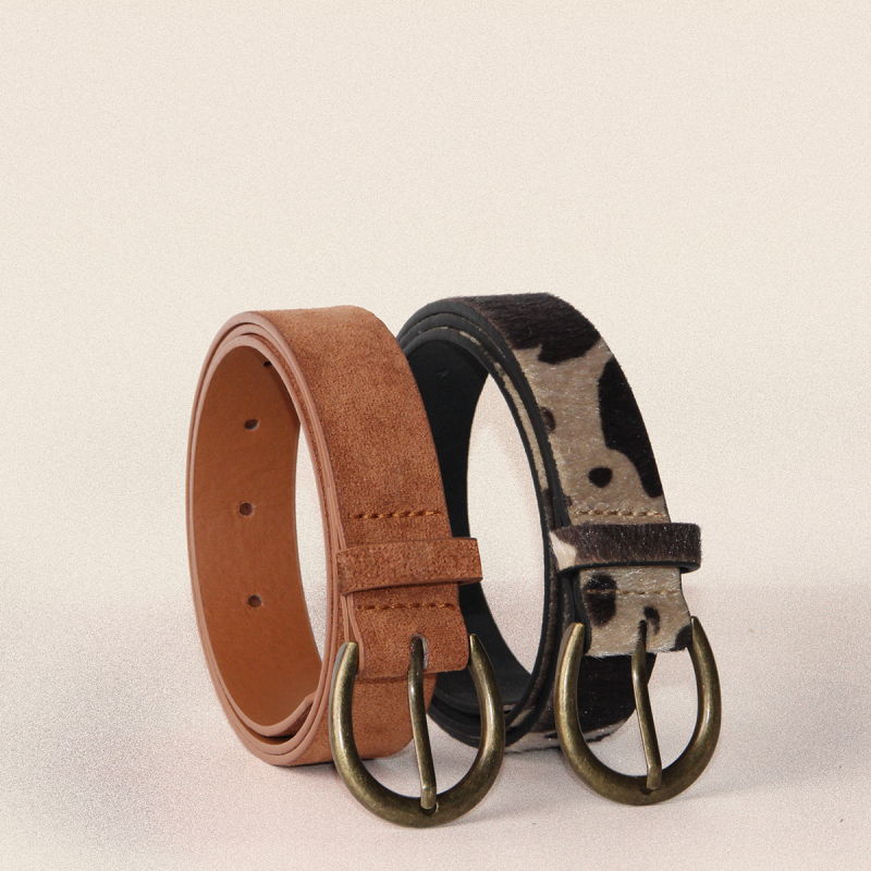 Γυναικεία Ζώνη PU σε Ρετρό Στυλ με Πράσινη Χάλκινη Αγκράφα, Γυναικεία Ζώνη PU, Σουέτ, Λεοπάρ, Vintage Χονδρική