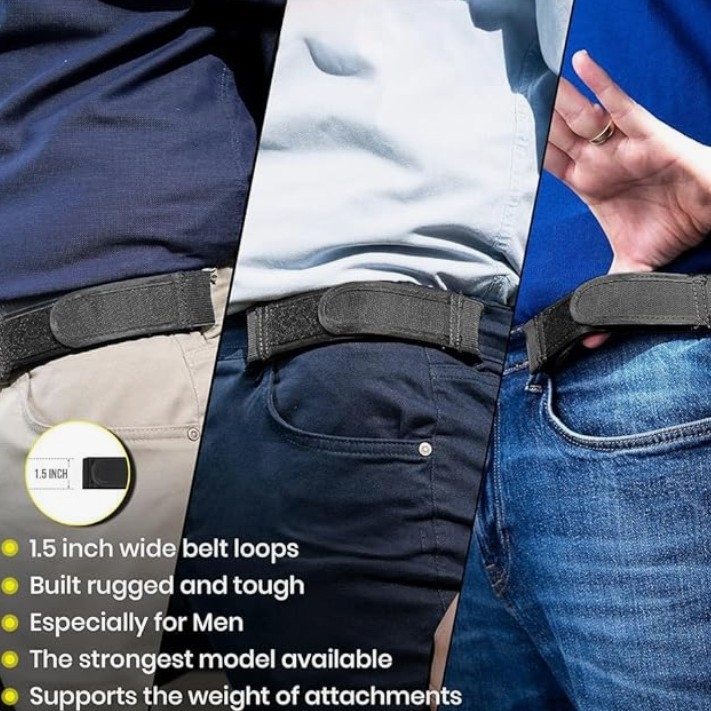 Csat nélküli rugalmas öv férfiaknak, lusta csat nélküli öv