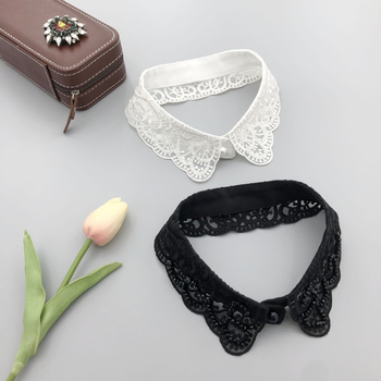 Jauna pavasara un vasaras moderna mākslīgā apkakle, augstas klases izšūta pērlīšu dekorācija, noņemama mākslīgā apkakle, sieviešu krekla apkakle