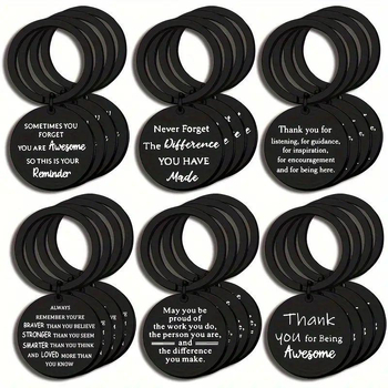 Amazon διασυνοριακό μπρελόκ από ανοξείδωτο ατσάλι 24 γραμμάτων με γράμματα ευχαριστιών για το μενταγιόν με δημιουργικό δώρο Ευχαριστιών χονδρικής