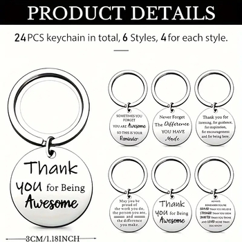 Amazon διασυνοριακό μπρελόκ από ανοξείδωτο ατσάλι 24 γραμμάτων με γράμματα ευχαριστιών για το μενταγιόν με δημιουργικό δώρο Ευχαριστιών χονδρικής