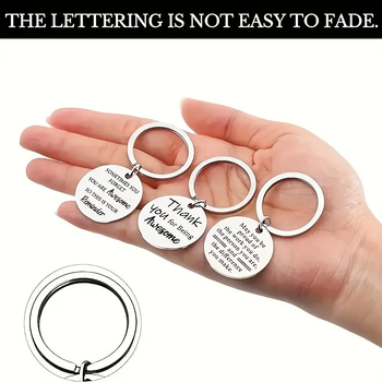 Amazon διασυνοριακό μπρελόκ από ανοξείδωτο ατσάλι 24 γραμμάτων με γράμματα ευχαριστιών για το μενταγιόν με δημιουργικό δώρο Ευχαριστιών χονδρικής