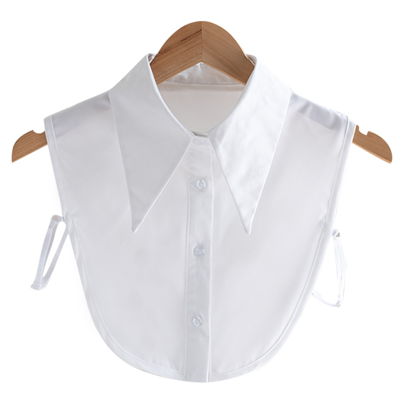 Balto šifono dekoratyvinė netikra apykaklė moterims, korėjietiško stiliaus, universali marškinių apykaklė, madinga apačia, 2023 m. rudens nauja netikra apykaklė.