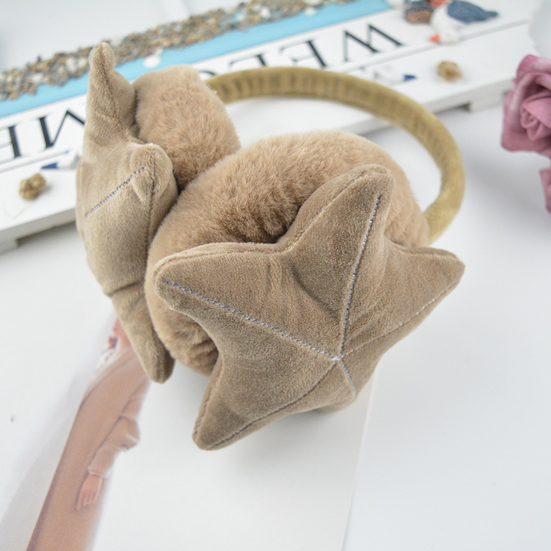 Naujos moteriškos animacinių filmukų ausinės, mielos jūrų žvaigždės formos, šiltos pliušinės ausinės, studentų ausų maišelių gamintojai, didmeninė prekyba ausų maišeliais