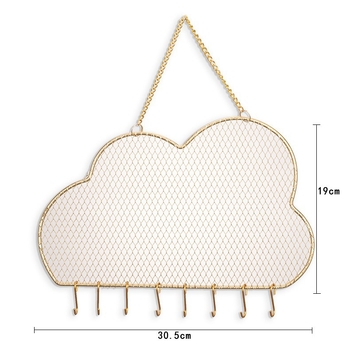 Δημιουργική επιτοίχια βάση κοσμημάτων Clouds, σκουλαρίκια κοσμημάτων, σκουλαρίκια, βάση νυχιών για αυτιά, βάση κολιέ, κορδέλα μαλλιών, ράφι πλέγματος αποθήκευσης