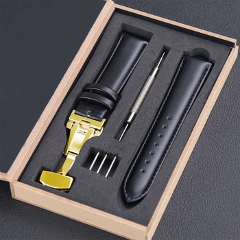 Ξύλινο κουτί με σχέδιο βελόνας με γραμμή αυτοκινήτου unisex δερμάτινο λουράκι πεταλούδα αγκράφα 10mm-24mm μεγάλος αριθμός σε απόθεμα χονδρικής