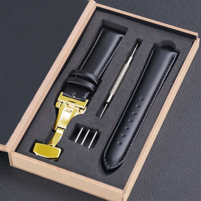 Drvena kutija s uzorkom igle u automobilskoj liniji, unisex kožni remen s leptir kopčom 10mm-24mm, veliki broj na zalihi veleprodaja