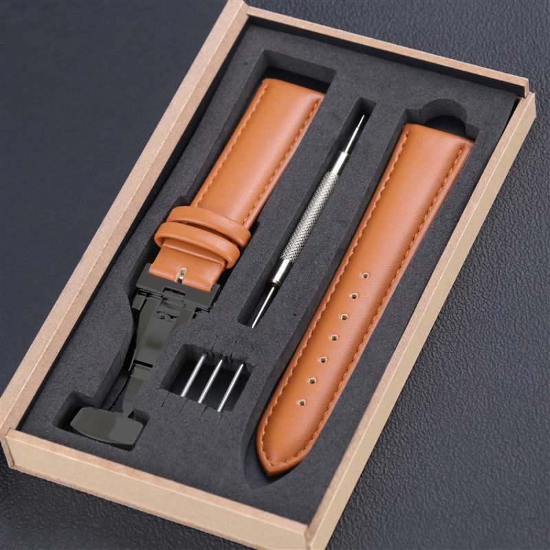 Drvena kutija s uzorkom igle u automobilskoj liniji, unisex kožni remen s leptir kopčom 10mm-24mm, veliki broj na zalihi veleprodaja