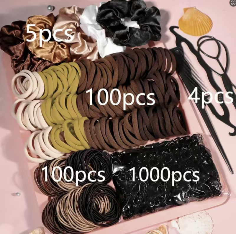 Tarpvalstybinis karšto išpardavimo storosios žarnos žiedų plaukų aksesuarų rinkinys korėjietiško stiliaus šviežių plaukų dirželiai guminiai sausgyslių paprasti plaukų žiedai