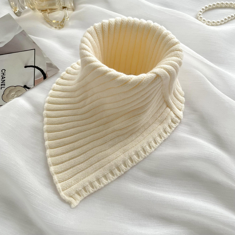 Jesenski i zimski pleteni rukavi s ovratnikom u korejskom stilu, jednobojni, topla zaštita za vrat, elastični pleteni lažni ovratnik s vunom, visoki ovratnik