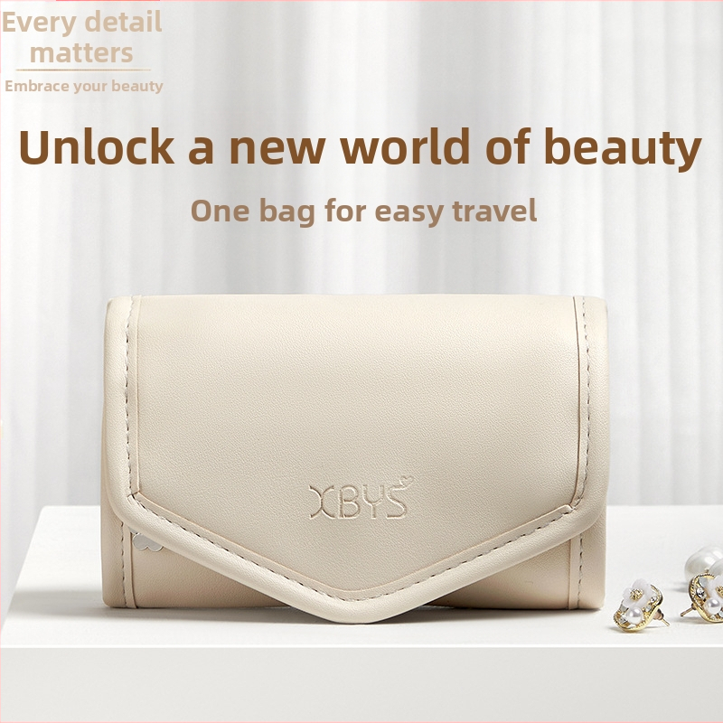 Rotaslietu kosmētikas soma sievietēm 2024. gada jauna pārnēsājama rokassoma ceļojumu kaklarota auskari ādas kopšanas mazgāšanas TPU uzglabāšanas soma