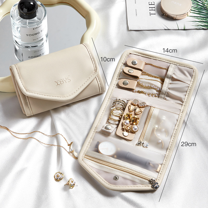 Τσάντα καλλυντικών κοσμημάτων γυναικών 2024 νέα φορητή τσάντα ταξιδιού κολιέ σκουλαρίκια περιποίησης δέρματος πλύσιμο τσάντα αποθήκευσης tpu