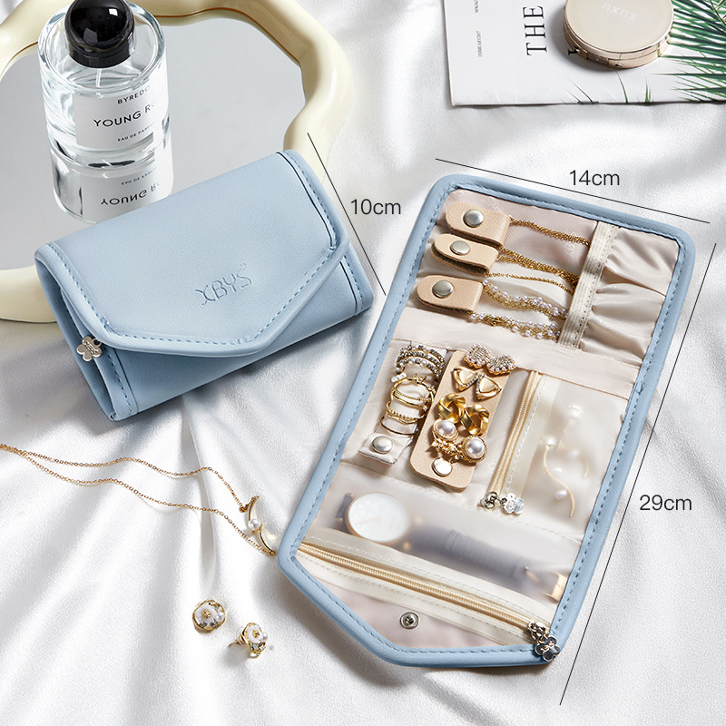 Τσάντα καλλυντικών κοσμημάτων γυναικών 2024 νέα φορητή τσάντα ταξιδιού κολιέ σκουλαρίκια περιποίησης δέρματος πλύσιμο τσάντα αποθήκευσης tpu