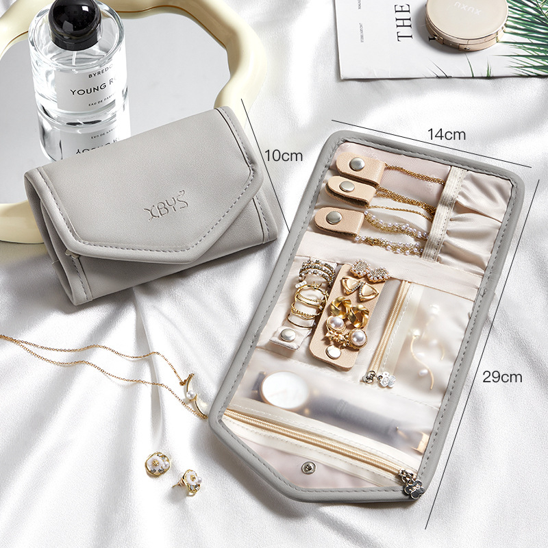 Τσάντα καλλυντικών κοσμημάτων γυναικών 2024 νέα φορητή τσάντα ταξιδιού κολιέ σκουλαρίκια περιποίησης δέρματος πλύσιμο τσάντα αποθήκευσης tpu
