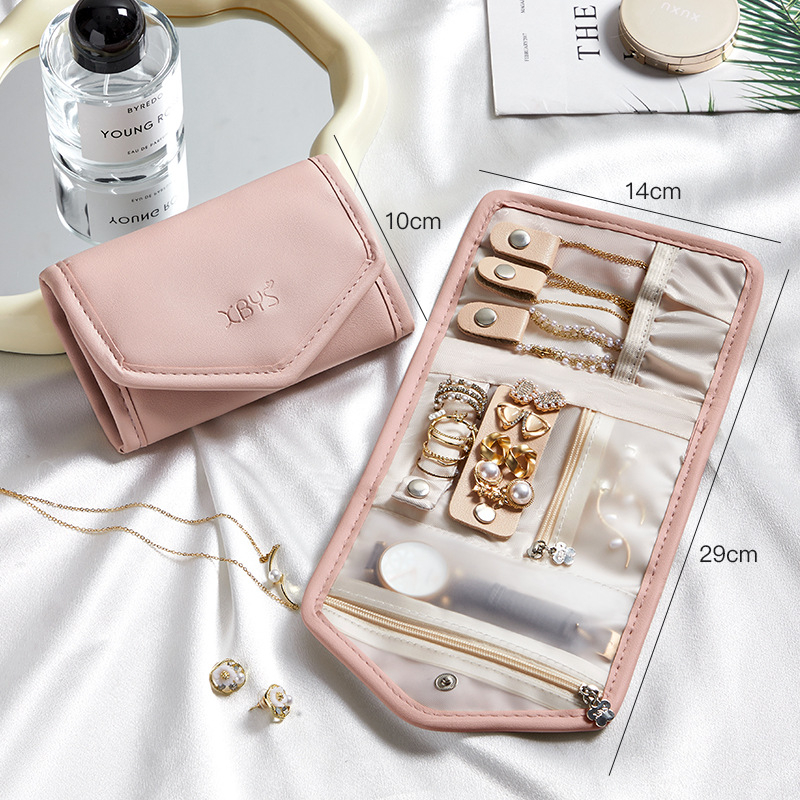 Τσάντα καλλυντικών κοσμημάτων γυναικών 2024 νέα φορητή τσάντα ταξιδιού κολιέ σκουλαρίκια περιποίησης δέρματος πλύσιμο τσάντα αποθήκευσης tpu