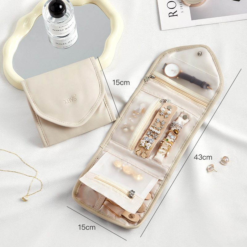 Τσάντα καλλυντικών κοσμημάτων γυναικών 2024 νέα φορητή τσάντα ταξιδιού κολιέ σκουλαρίκια περιποίησης δέρματος πλύσιμο τσάντα αποθήκευσης tpu
