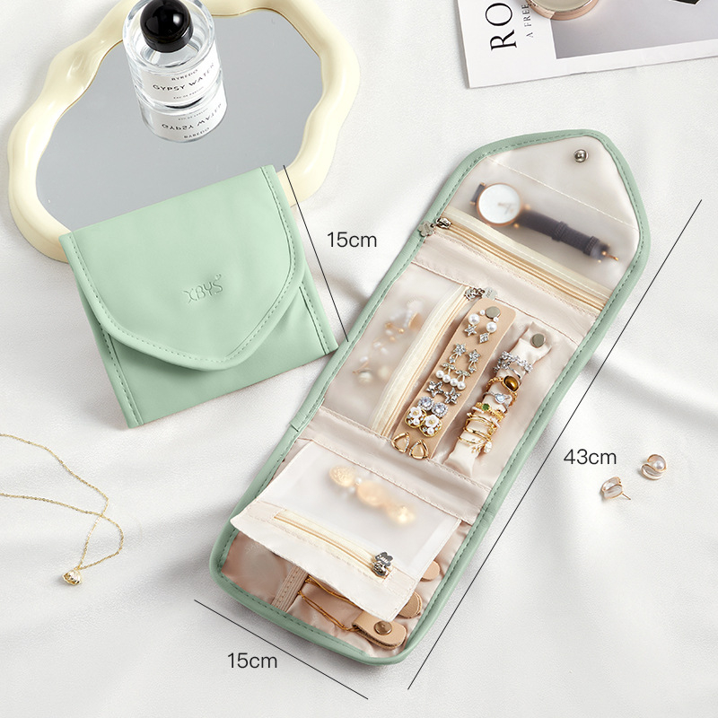 Τσάντα καλλυντικών κοσμημάτων γυναικών 2024 νέα φορητή τσάντα ταξιδιού κολιέ σκουλαρίκια περιποίησης δέρματος πλύσιμο τσάντα αποθήκευσης tpu