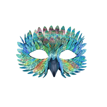 Трансгранична ексклузивна Хелоуин изящна маска за птичи клюн маскарадна карнавална черна полулицева бухал перце лице