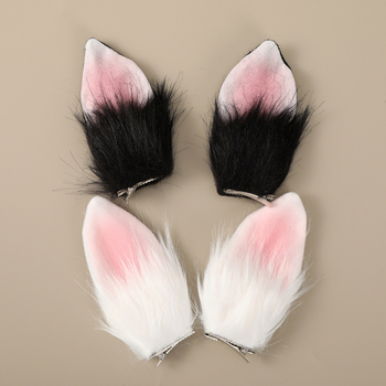 Αυτί κουνελιού φουρκέτα για κορίτσια Αξεσουάρ μαλλιών για Halloween Χαριτωμένο κλιπ φουρκέτα θηρίο Αυτί θηριού Διαδίκτυο Celebrant καπέλο μαλακό κορίτσι αξεσουάρ μαλλιών