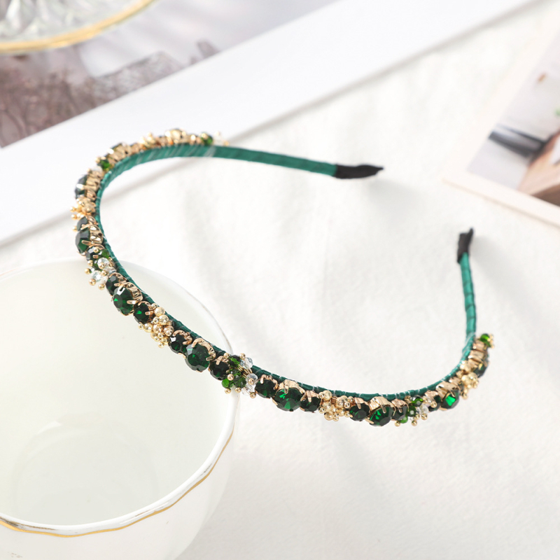 Novi stil, lagani luksuzni ručno izrađeni perlasti, izuzetni trak za kosu s dubokim plavim kristalima, vrhunski francuski stil, retro banquet traka za kosu, dodaci za kosu