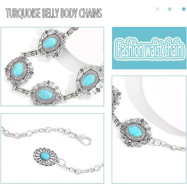 Moteriška bohemiško stiliaus pankroko turkio spalvos suknele su kryželiu, aukštos kokybės, vintažinė, sandėlyje. Moteriška metalinė juosmens grandinėlė.