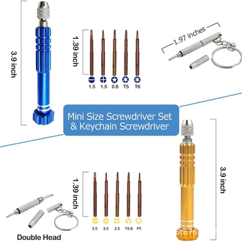 Преносима отвертка за очила за ремонт на очила, комплект от 13 многофункционални прецизни отвертки