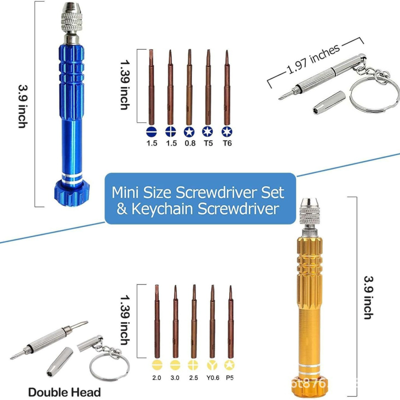 Преносима отвертка за очила за ремонт на очила, комплект от 13 многофункционални прецизни отвертки
