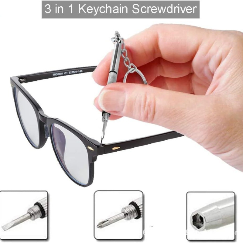 Преносима отвертка за очила за ремонт на очила, комплект от 13 многофункционални прецизни отвертки
