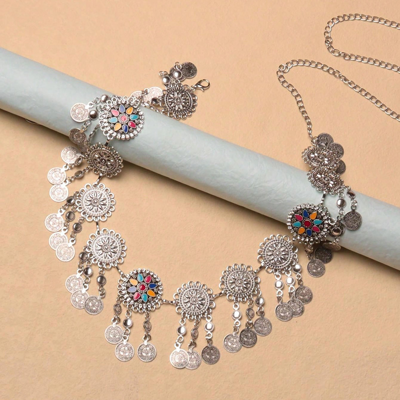 Lanț de talie lung cu ciucure, la modă nouă, retro, boem, gol, pentru dansul buric, en-gros