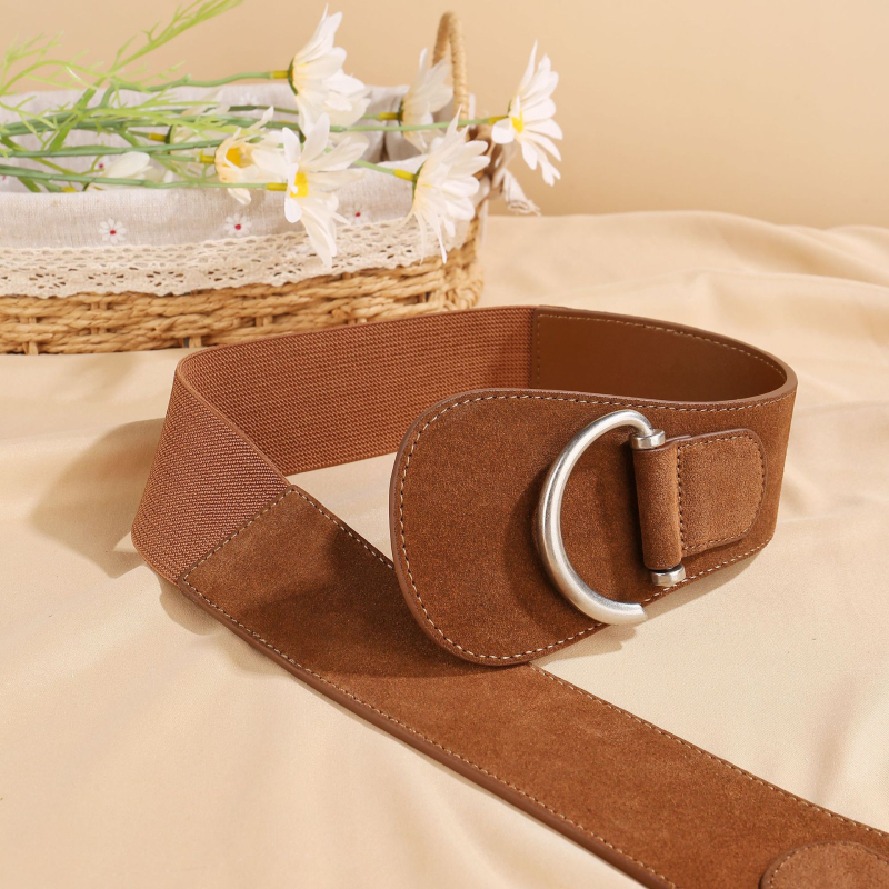 2024 m. moteriškas aukštos kokybės matinio atspalvio, viskoelastinio džinsinio sijono dekoratyvinis diržas, skirtas moterims, pagamintas iš natūralios odos.