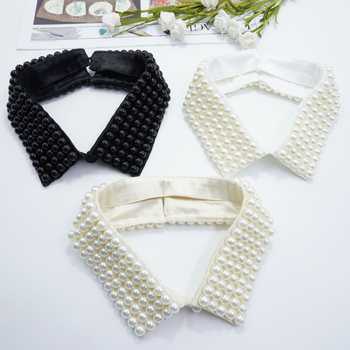 Jauns piecu rindu roku darbs nagu pērļu augstas klases grezns, izsmalcināts viltus apkaklis, sieviešu universāls modes aksesuārs, ārējās tirdzniecības karstā izpārdošana