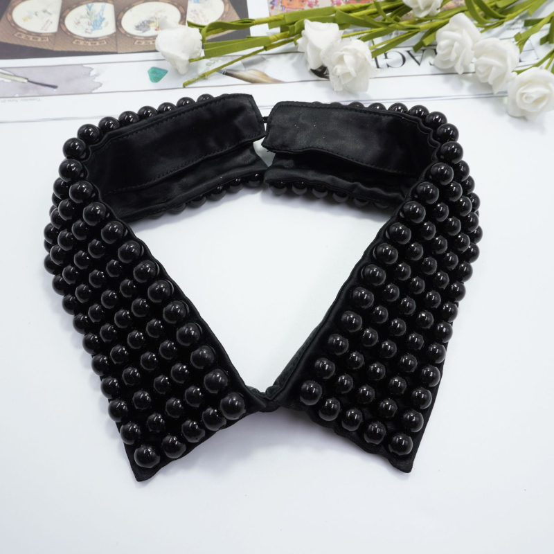 Jauns piecu rindu roku darbs nagu pērļu augstas klases grezns, izsmalcināts viltus apkaklis, sieviešu universāls modes aksesuārs, ārējās tirdzniecības karstā izpārdošana