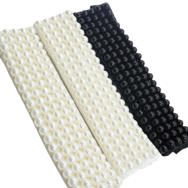 Jauns piecu rindu roku darbs nagu pērļu augstas klases grezns, izsmalcināts viltus apkaklis, sieviešu universāls modes aksesuārs, ārējās tirdzniecības karstā izpārdošana