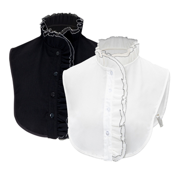 Διασυνοριακό Amazon American-Style Chiffon Double Layer Ruffle Fake Collar Πολυχρηστικός γιακάς πουκάμισου με διακοσμητική βάση για την άνοιξη και το φθινόπωρο