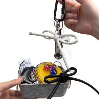 Τσάντα Blogger με τόξο, κρεμαστό κόσμημα, δερμάτινο σχοινί, υφαντό μπρελόκ, γλυκιά, φρέσκια θήκη τηλεφώνου, κρεμαστή διακόσμηση