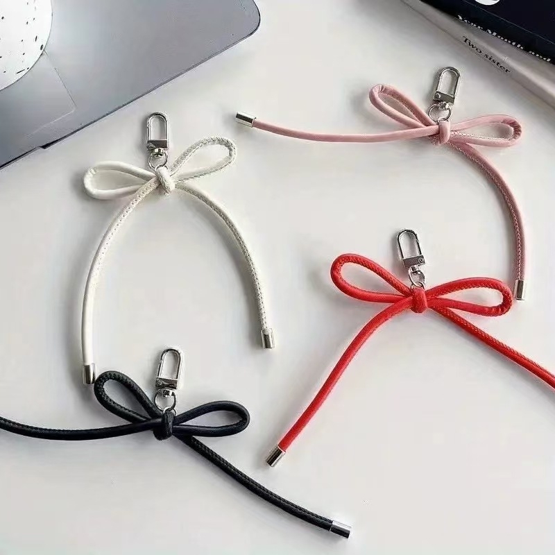 „Blogger“ kaspino formos pakabukas, odinė virvė, austas „Ins“ stiliaus raktų pakabukas, saldus, gaivus telefono dėklas, pakabinamas dekoravimas