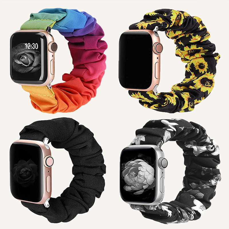Gradiento spalva tinka „iWatch“, „Apple Watch“ dirželiui, plaukų juostai, „Samsung“ 20 mm sportiniam storosios žarnos dirželiui, austam mados modeliui.