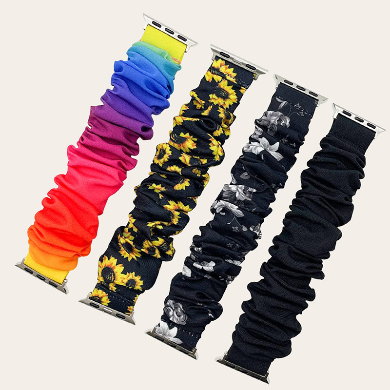 Gradiento spalva tinka „iWatch“, „Apple Watch“ dirželiui, plaukų juostai, „Samsung“ 20 mm sportiniam storosios žarnos dirželiui, austam mados modeliui.