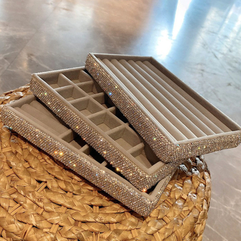 Didelės talpos skyriaus papuošalų apdailos dėžutė, lengva, prabangi papuošalų dėžutė, namų vitrina, auskarai, žiedai, karoliai, deimantų laikymo dėžutė