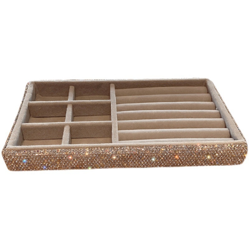 Didelės talpos skyriaus papuošalų apdailos dėžutė, lengva, prabangi papuošalų dėžutė, namų vitrina, auskarai, žiedai, karoliai, deimantų laikymo dėžutė