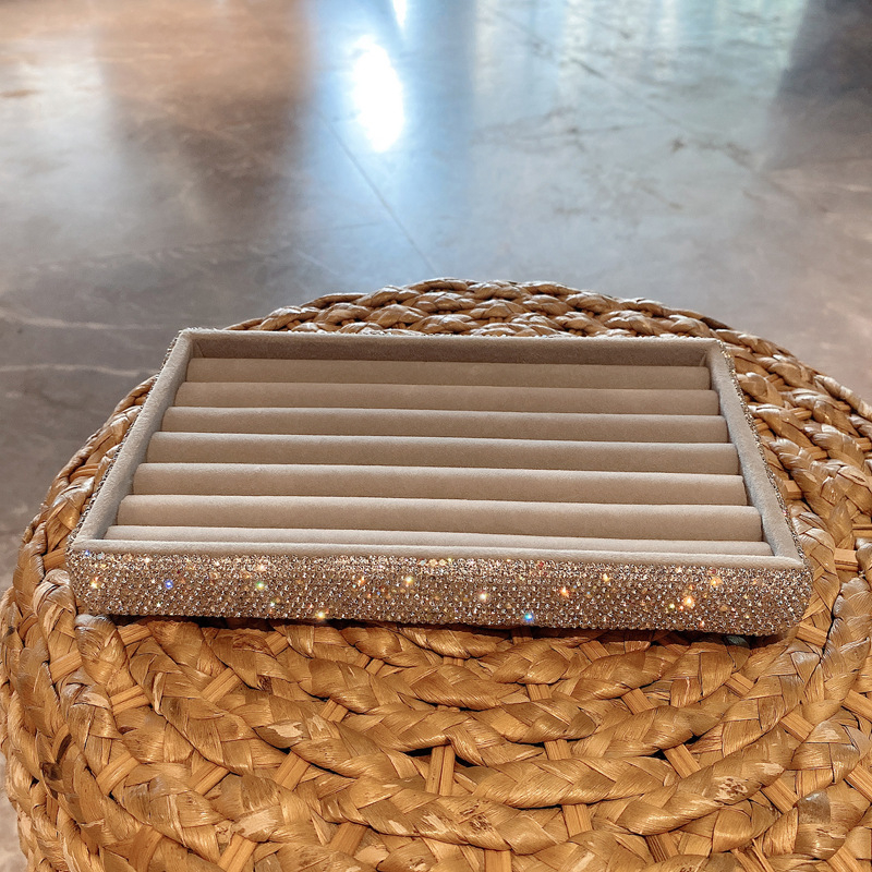 Didelės talpos skyriaus papuošalų apdailos dėžutė, lengva, prabangi papuošalų dėžutė, namų vitrina, auskarai, žiedai, karoliai, deimantų laikymo dėžutė