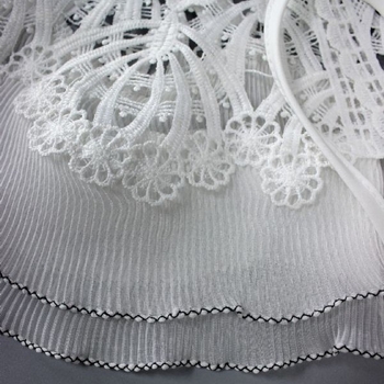 Παπιγιόν διαλυτό στο νερό, ελαφρύς γιακάς διαλυτός στο νερό, αξεσουάρ ένδυσης, ψεύτικος γιακάς, κοίλο σάλι από δαντέλα για εξωτερικά ρούχα