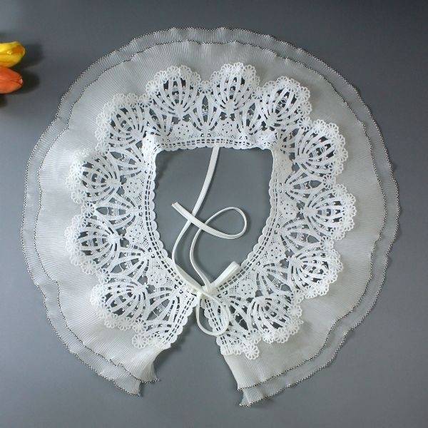 Vandenyje tirpus peteliškės kaklaraištis, vandenyje tirpus lengvas apykaklis, drabužių aksesuarai, netikras apykaklis, tuščiavidurė nėriniuota skara viršutiniams drabužiams