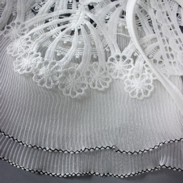 Vandenyje tirpus peteliškės kaklaraištis, vandenyje tirpus lengvas apykaklis, drabužių aksesuarai, netikras apykaklis, tuščiavidurė nėriniuota skara viršutiniams drabužiams