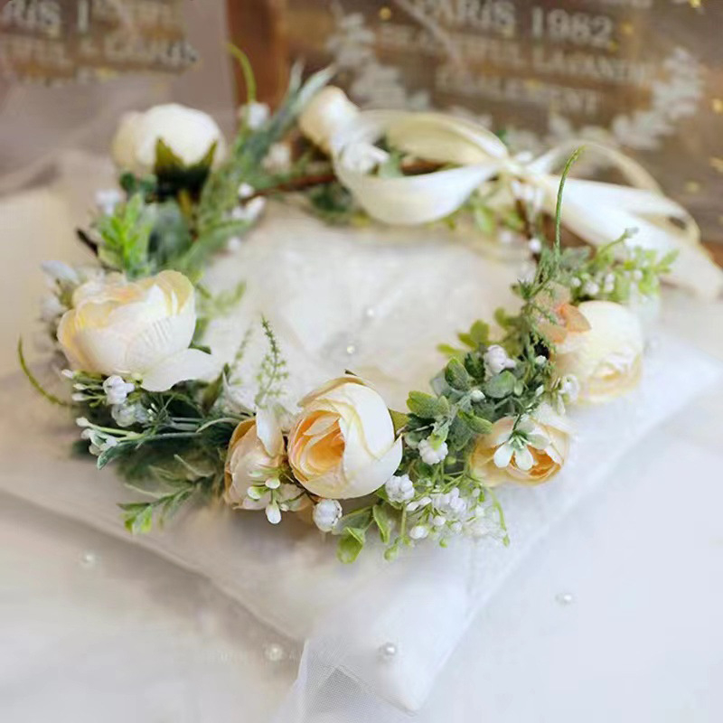 2023 m. tarpvalstybinė prekyba Europai ir Jungtinėms Valstijoms, populiari rožių galvos juosta „Mori“ retro nuotakos vainiko galvos apdangalas, plaukų juosta moterims, didmeninė prekyba