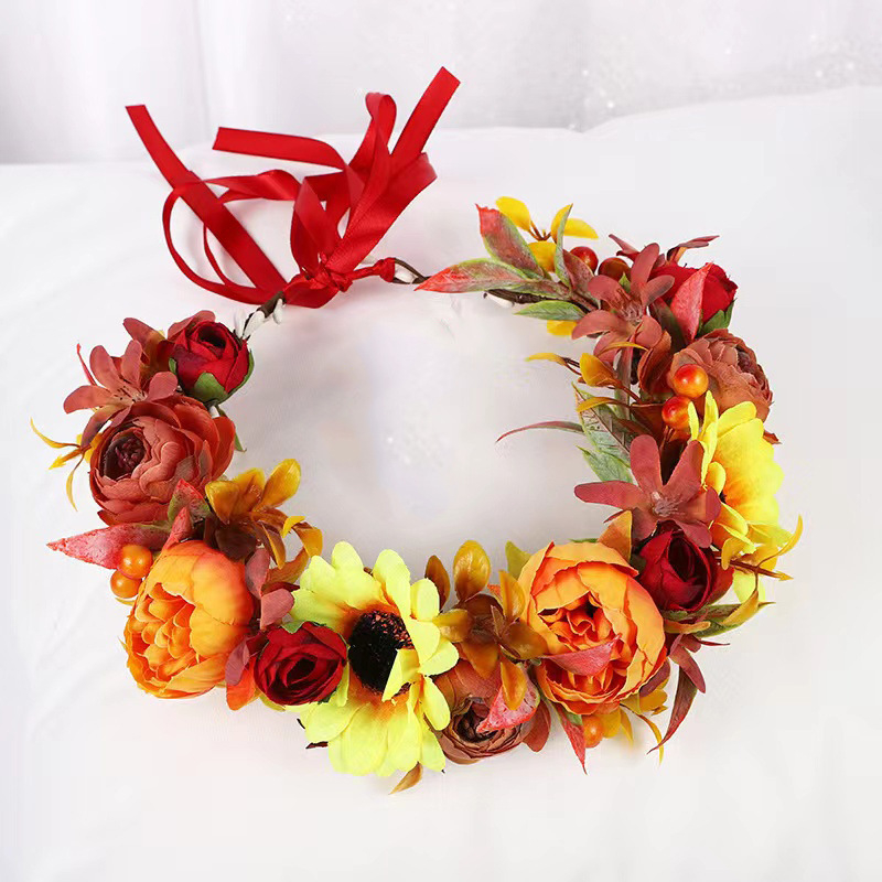 2023 m. tarpvalstybinė prekyba Europai ir Jungtinėms Valstijoms, populiari rožių galvos juosta „Mori“ retro nuotakos vainiko galvos apdangalas, plaukų juosta moterims, didmeninė prekyba