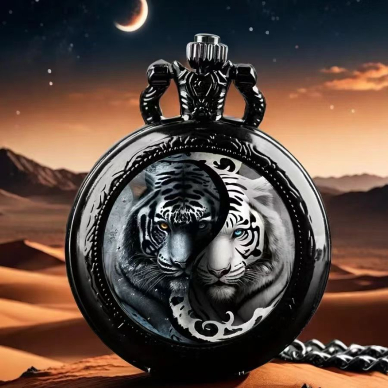 Krāsains raksts, vidēja izmēra kabatas pulkstenis, vintage atlokāms vāks, dekoratīvs kaklarotas pulkstenis, personalizēts, moderns kvarca pulkstenis, pārrobežu izskats vīriešiem un sievietēm studentiem.